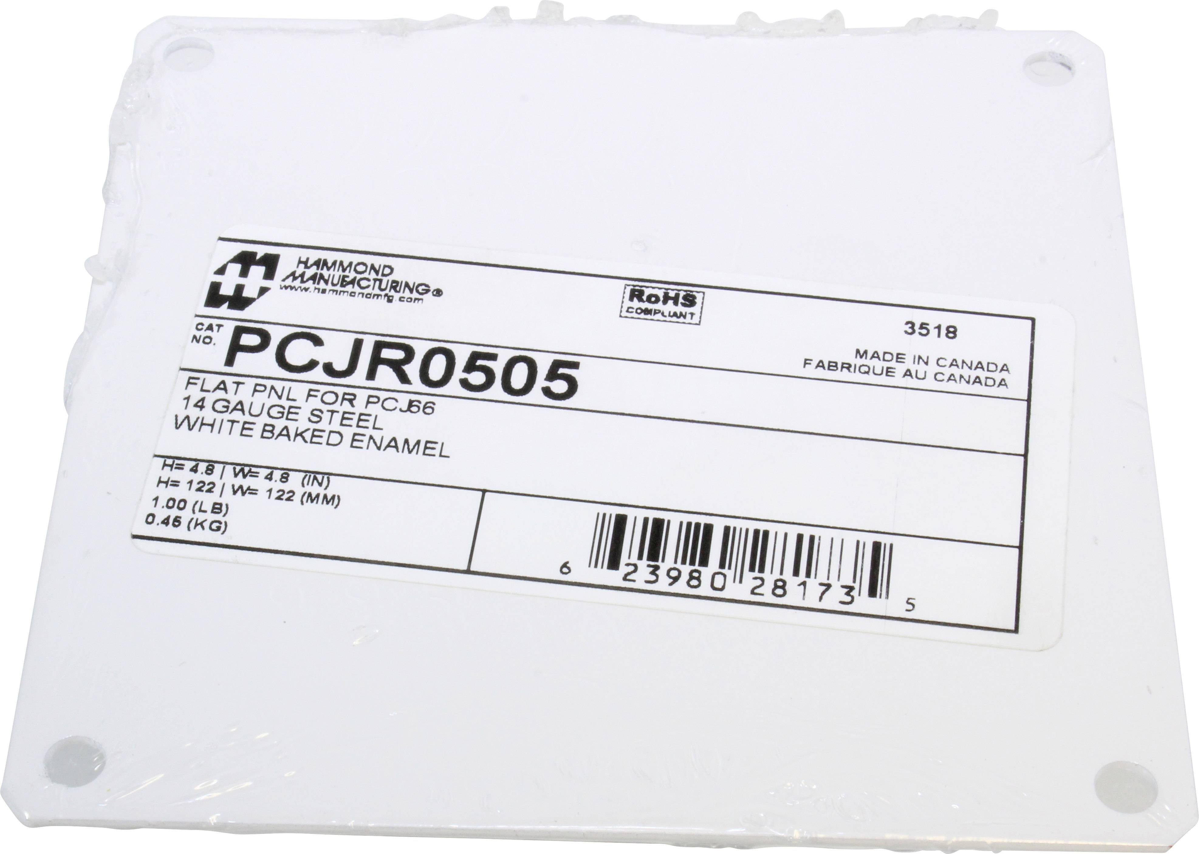 Hammond Electronics Mounting plate Stål Vit (L x B x H) 122 x 122 x 1.8 mm 1 st