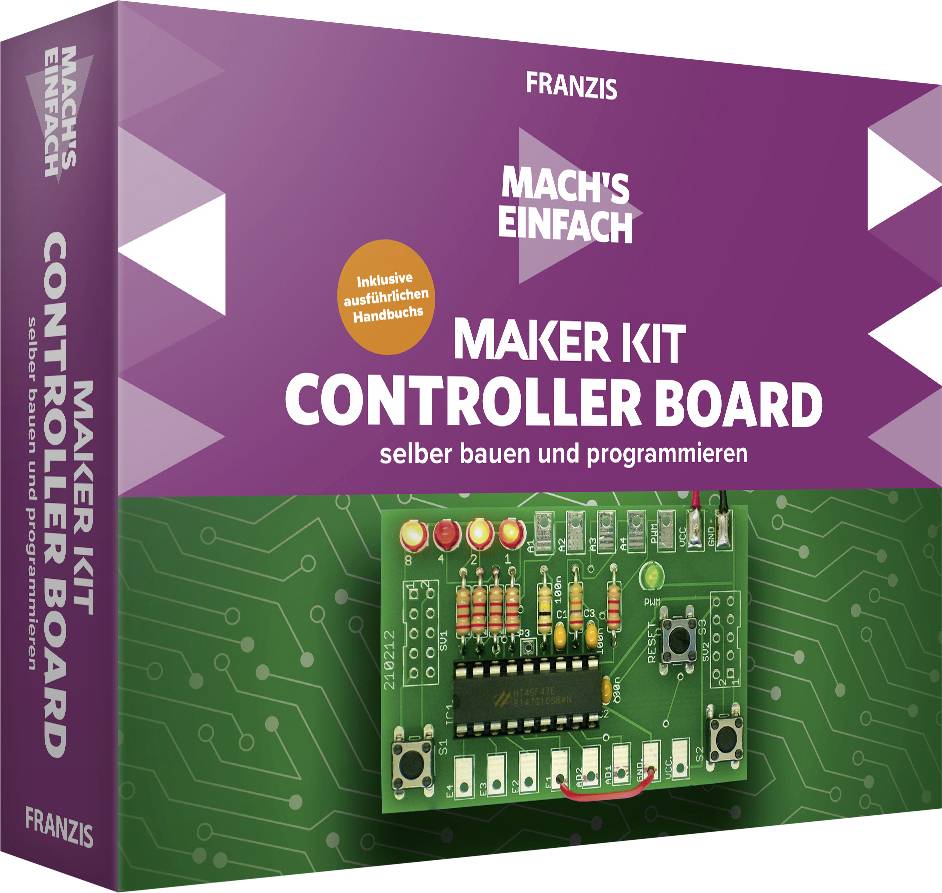 FRANZIS 67099 Mach's einfach - Controller Board Expriment, Programmering Maker Kit från 14 år