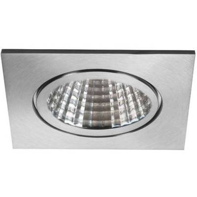 Infälld armatur i metall med cirkelformad, reflekterande insida, lämplig för modern takbelysning.