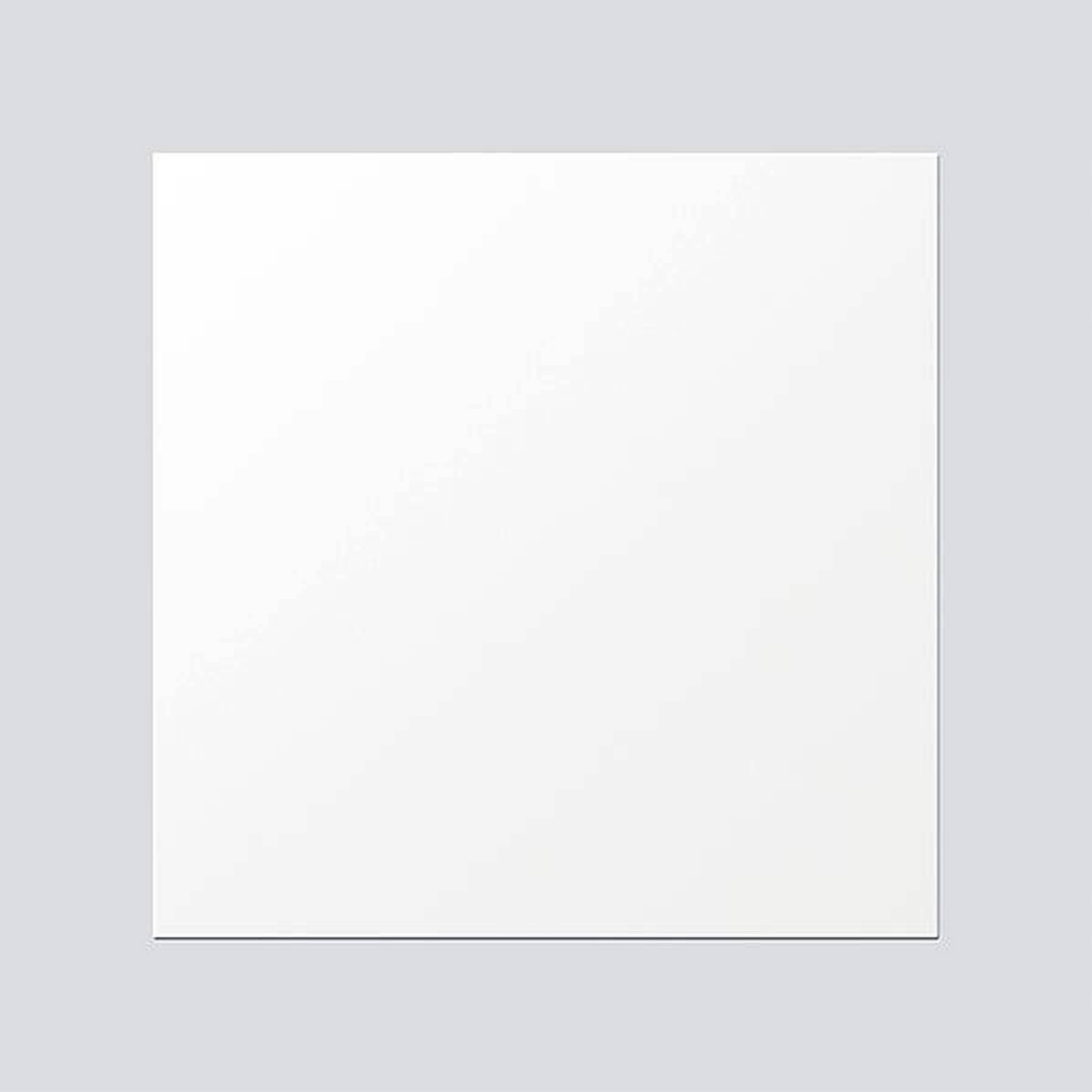 En enkel, kvadratisk, vit kvadrat på grå bakgrund.