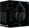 Bilden visar förpackningen till ett Logitech PRO X trådlöst gaming-headset med ett avtagbart mikrofon och svarta öronkuddar.