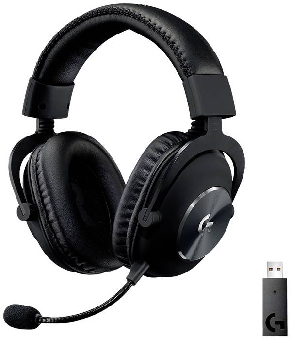 Logitech Gaming  PRO X  Spel  On-ear headset  Trådlös  7.1 Surround  Svart    Volymkontroll, Mikrofonljudavstängning