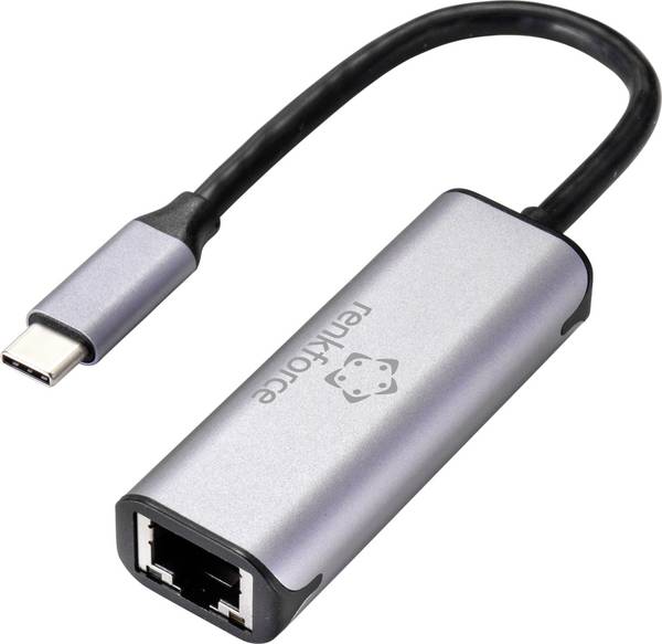Renkforce RF-4599070 Nätverksadapter  1000 MBit/s USB-C® (USB 3.2 Gen 1)