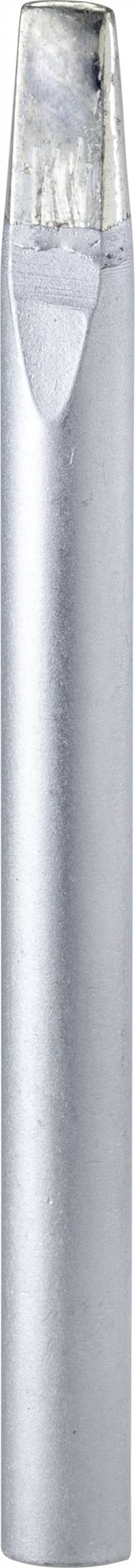 En silver, avlång e-cigarett med ett transparent munstycke.
