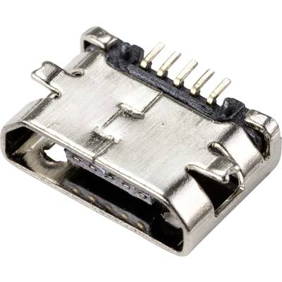Inbyggnadsuttag mikro-USB 2.0 typ-B. Hona inbyggd horinsontell Micro-USB 2.0 Typ-B TC-9201376 TRU COMPONENTS Innehåll: 1