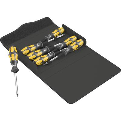 Wera Kraftform 900/7 Skruvmejsel set Verkstad 7 delar Stjärnspår Phillips, Spår, T-Profil