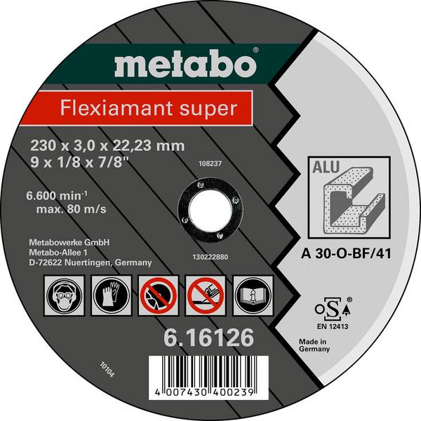 Metabo  616126000 Separationspår rakt    230 mm 22.23 mm 25 st