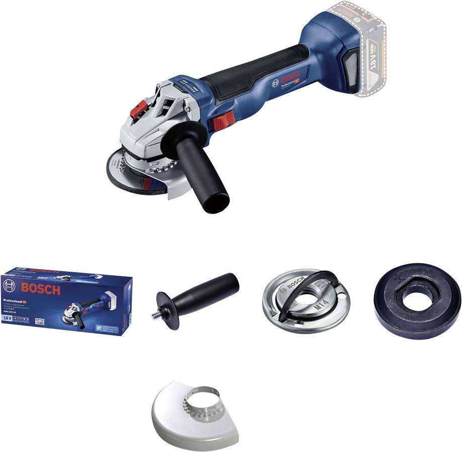 Bosch Professional GWS 18V-10, B-Ware 06019J4001920 Vinkelslip batteridriven B-ware (skadad/felande förpackning) 115 mm exkl. batteri/laddare, inkl. väska 18 V