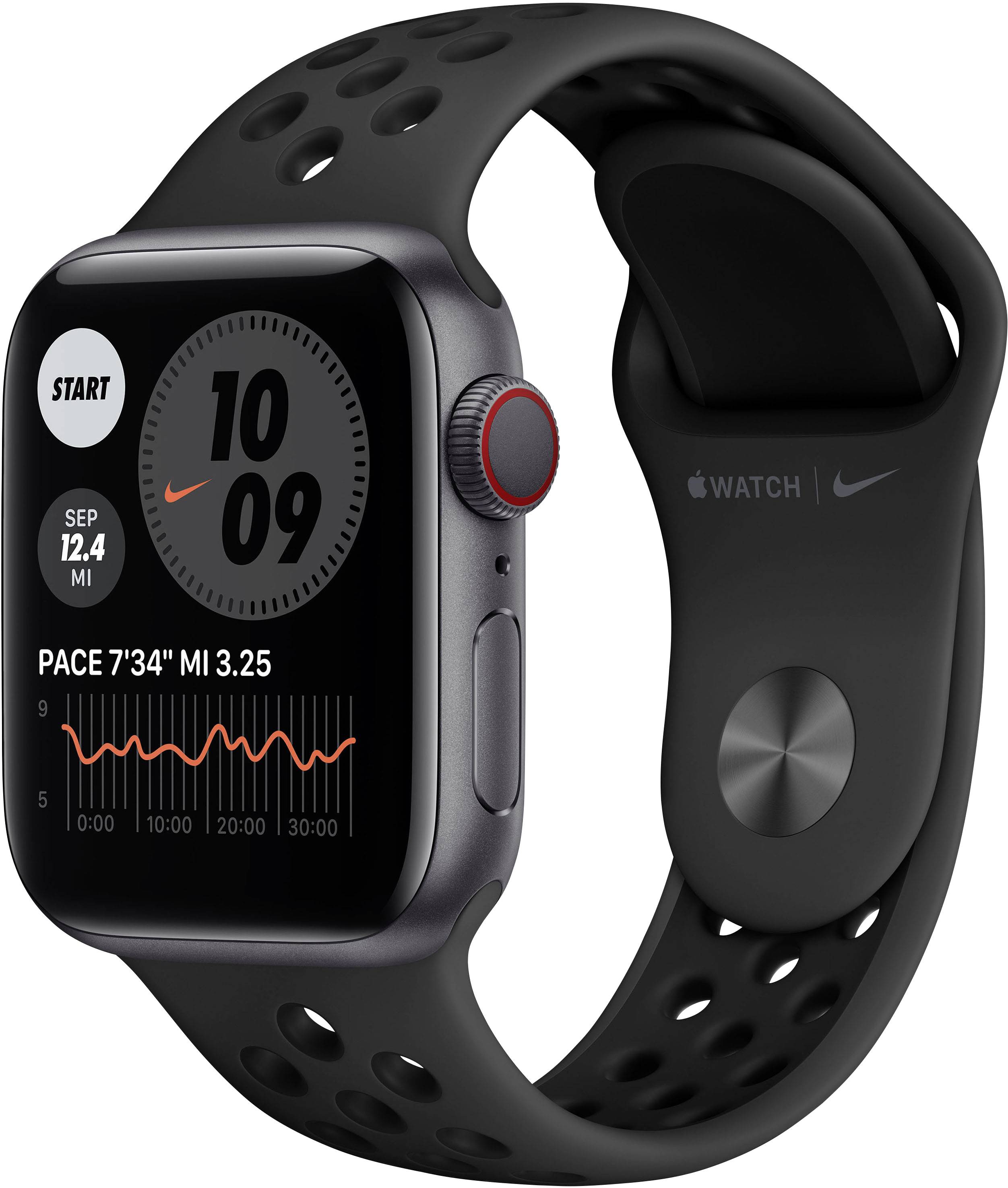 Apple Watch serie 6 40 mm GPS Aluminum Rymdgrå Sport Svart | Conrad.se