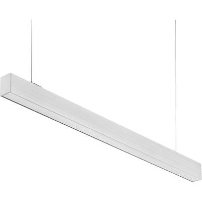 En modern, avlång vit pendellampа som hänger från taket i två tunna kablar. Perfekt för minimalistisk rumsdesign.