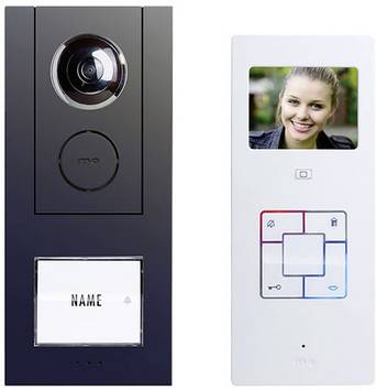 m-e modern-electronics  Vistus VD ALU 6310 A  Vistus  Video-porttelefon  Sladd  Komplett-set  1 Familjshus  Antracit