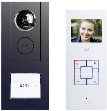 m-e modern-electronics  Vistus VD ALU 6310 A  Vistus  Video-porttelefon  Sladd  Komplett-set  1 Familjshus  Antracit