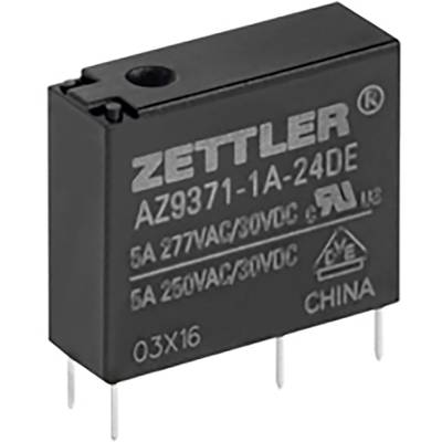 Zettler Electronics AZ9371-1A-24DE Zettler electronics Kretskort-relä 24 V/DC 5 A 1 NO 1 st 