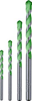 kwb  052800 40CR-stål Granitborr 4 delar 5 mm, 6 mm, 8 mm, 10 mm  Cylinderskaft 1 set