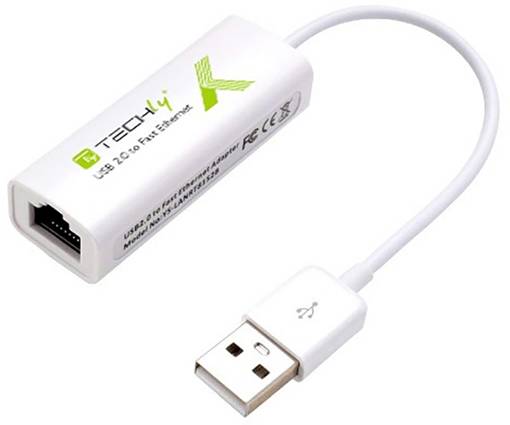 TECHly IDATA-ADAP-USB2TY2 Adapter USB 2.0, RJ45-0