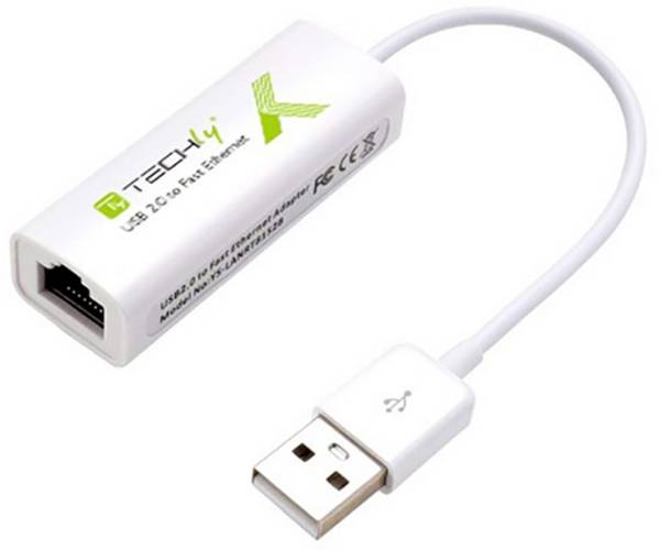 TECHly IDATA-ADAP-USB2TY2 Adapter     USB 2.0, RJ45