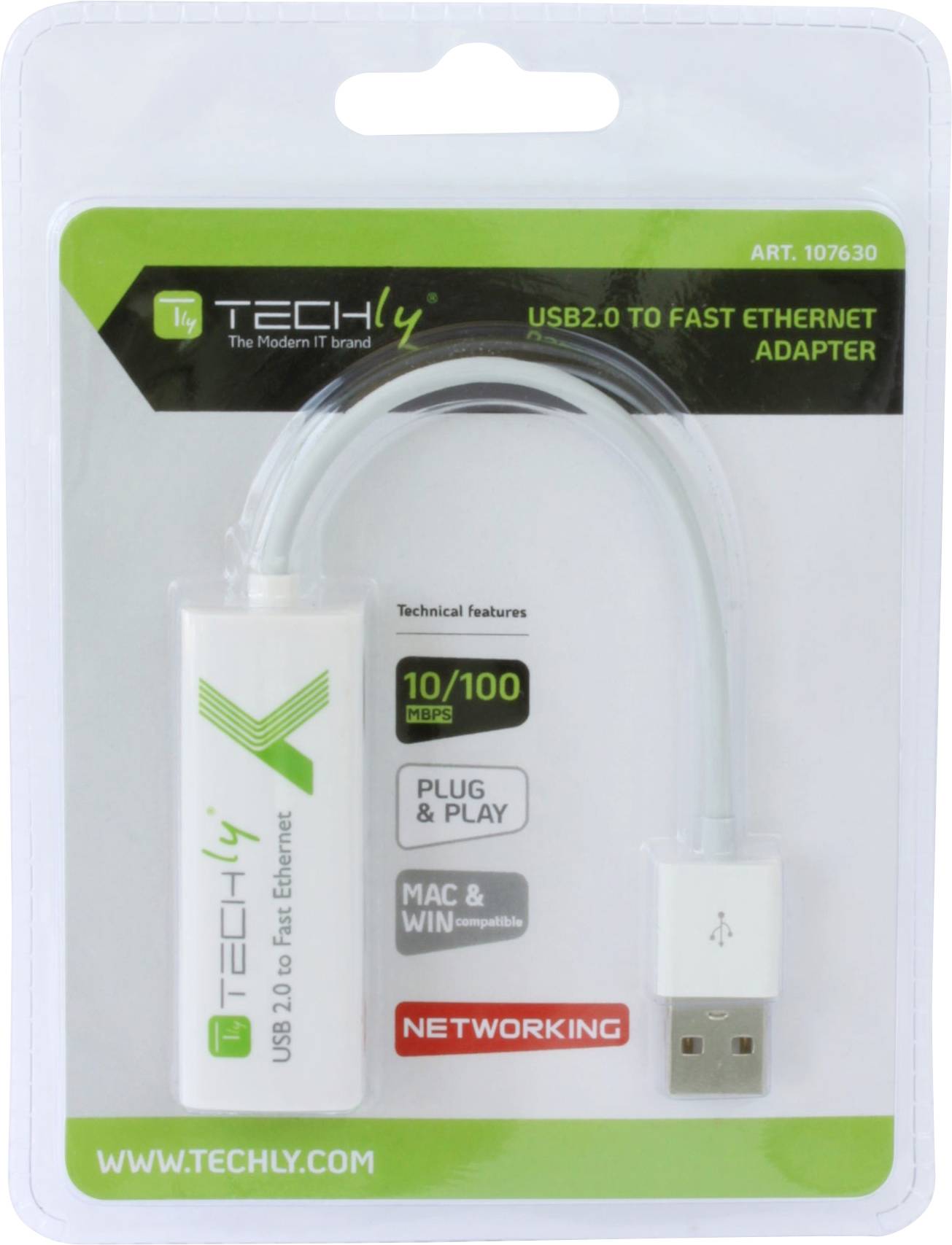 TECHly IDATA-ADAP-USB2TY2 Adapter USB 2.0, RJ45-3