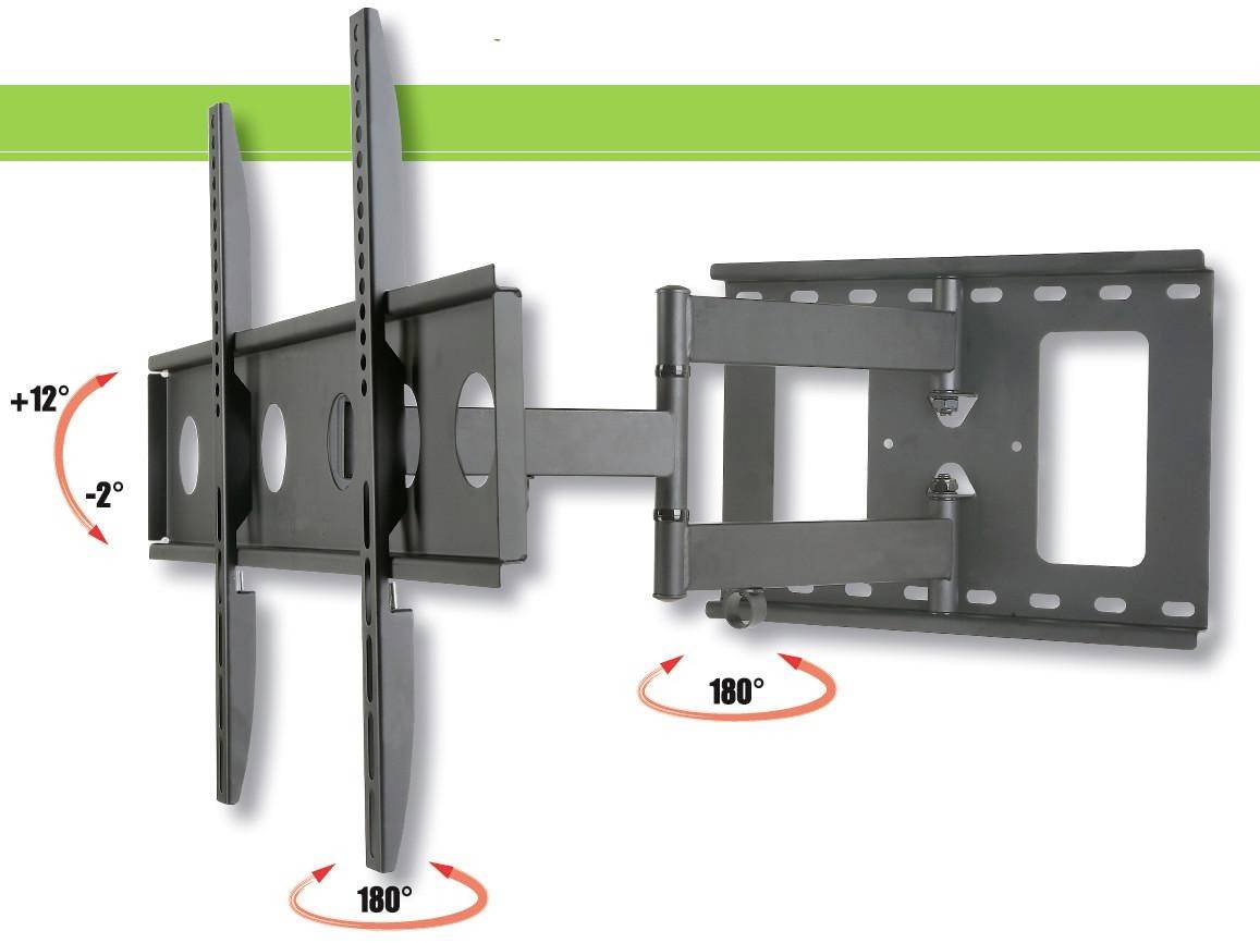 TECHly ICA-PLB-148L TV-väggfäste 81,3 cm (32") - 165,1 cm (65") Tiltbar, Svängbar, Roterbar Integrerat vattenpass-2