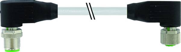 Murrelektronik 7000-48071-2940060 Sensor/ställdon-kontakt, konfektionerad M12 x 1 Kontakt hane vinklad, Hona vinklad 0.60 m Antal poler (RJ): 8 1 st