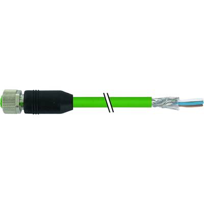 Murrelektronik 7000-14641-7940050 Sensor/ställdon-kontakt, okonfektionerad M12 x 1 Hona rak 0.50 m Antal poler (RJ): 4 1