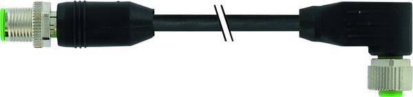 Murrelektronik 7000-40511-6410300 Sensor/ställdon-kontakt, konfektionerad M12 x 1 Kontakt hane rak, Hona vinklad 3.00 m Antal poler (RJ): 4 1 st