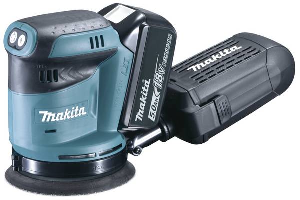 Makita Dbo180rtj DBO180RTJ Excenterslip Batteridriven inkl. 2x batterier, inkl. laddare  18 V Ø 125 mm