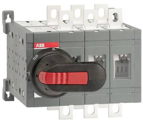 Lastomkopplare Svart 3-polig 160 A ABB 1SCA108468R1001
