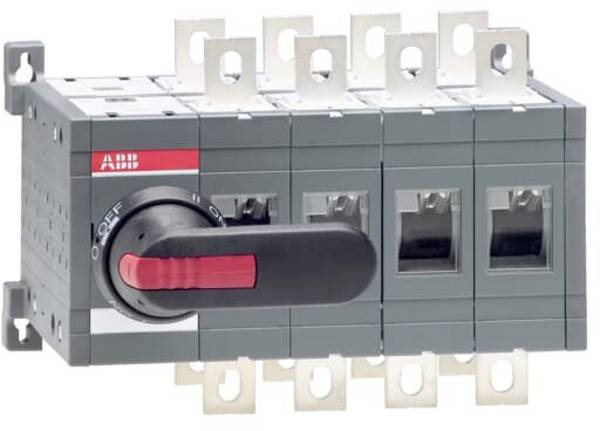 Lastomkopplare Svart 4-polig 400 A ABB 1SCA022771R8680