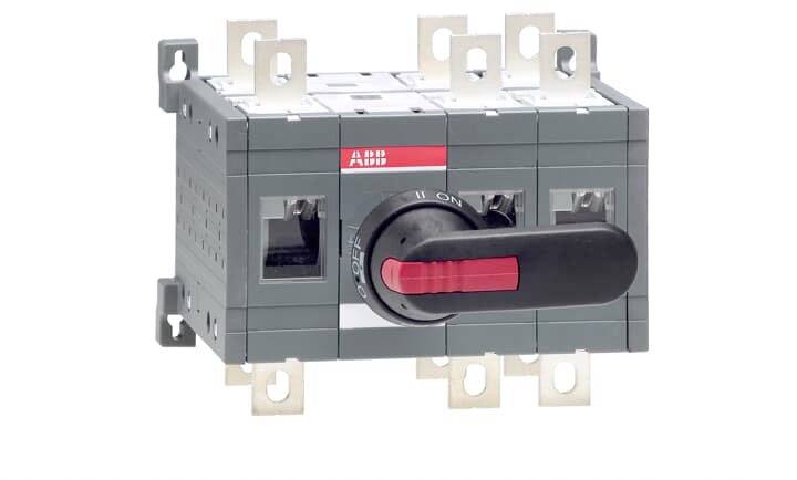 Lastomkopplare Svart 3-polig 400 A ABB 1SCA022776R9590
