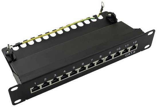 LogiLink NP0046 16 + 4 Port Patchpanel 254 mm (10") CAT 6 1 U Flerfärgad Bestyckad