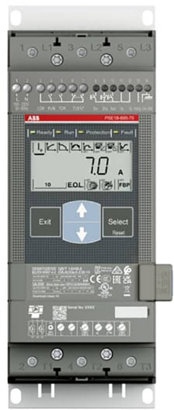ABB PSE18-600-70 1SFA897101R7000 Mjukstartare Motoreffekt på 230 V 7.5 kW 100 V Nominell ström 18 A