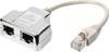 Digitus RJ45 Nätverk Adapter CAT 5, CAT 5e [2x RJ45 hane - 1x RJ45 hane] Grå