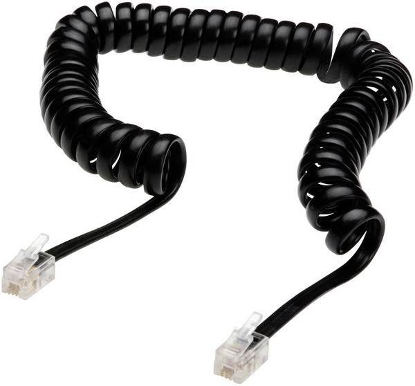 Digitus Telefon Anslutningskabel [1x RJ10 hane 4p4c - 1x RJ10 hane 4p4c] 4.00 m Svart