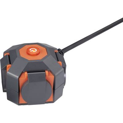 Sygonix SY-4673758 Kontaktkub Svart, Röd Skyddskontakt 1 st