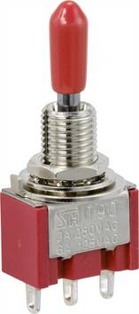 TRU COMPONENTS  TC-9353992    Vippströmbrytare  250 V/AC  3 A  1x (På)/Av/(På)    momentan/0/momentan  1 st