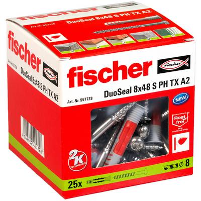 Red Fisher DuoSeal 8x48 S PH TX A2 ankare i låda med 25 stycken synliga i ett klart fönster.
