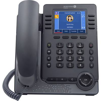Fast telefon VoIP Alcatel-Lucent Enterprise M7 Myriad SIP PoE, Telefonsvarare, Handsfree, Headset uttag LCD Svart