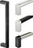 Rohde A3-25.250.N04 Rörhandtag Silver, Svart (L x B x H) 270 x 25 x 61 mm 1 st