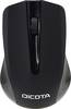 Dicota Wireless Mouse COMFORT WiFi mus Trådlös Optisk Svart 1000 dpi Scrollwheel
