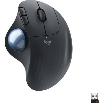 Logitech ERGO M575 Trackball Trådlös Optisk Svart 5 Knappar 2000 dpi Ergonomisk