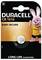 Duracell CR1616 batteriförpackning med en rosa kanin som bär en "Duracell"-skjorta. Texten lyder "Baby Secure" och "Long Life Guaranteed".