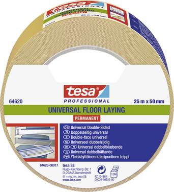 tesa UNIVERSAL PERMANENT 64620-00017-11 Maskeringstejp tesa® Professional Vit (L x B) 25 m x 50 mm 1 st