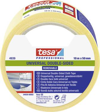 tesa UNIVERSAL REMOVABLE 04939-00002-11 Maskeringstejp tesa® Professional Vit (L x B) 10 m x 50 mm 1 st