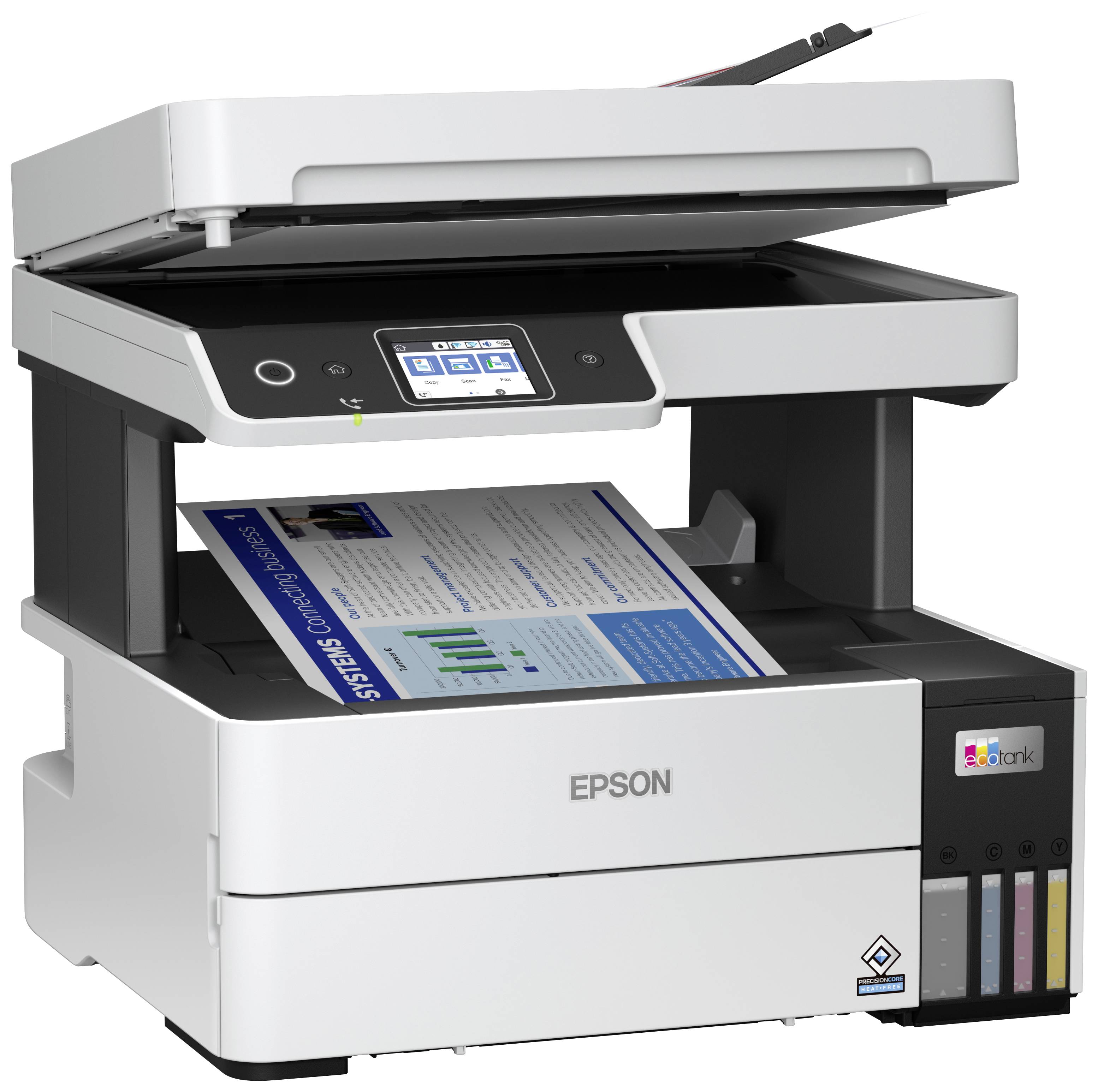 Epson EcoTank ET-5170 Multifunktionsskrivare Bläckstråleskrivare Färg A4, A4, A6 Skrivare, skanner, kopiator, fax WiFi