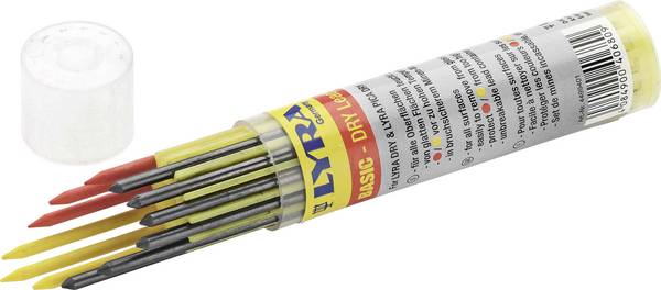 Cimco 212154 Markeringsfärg Röd, Gul, Grafit 12 st