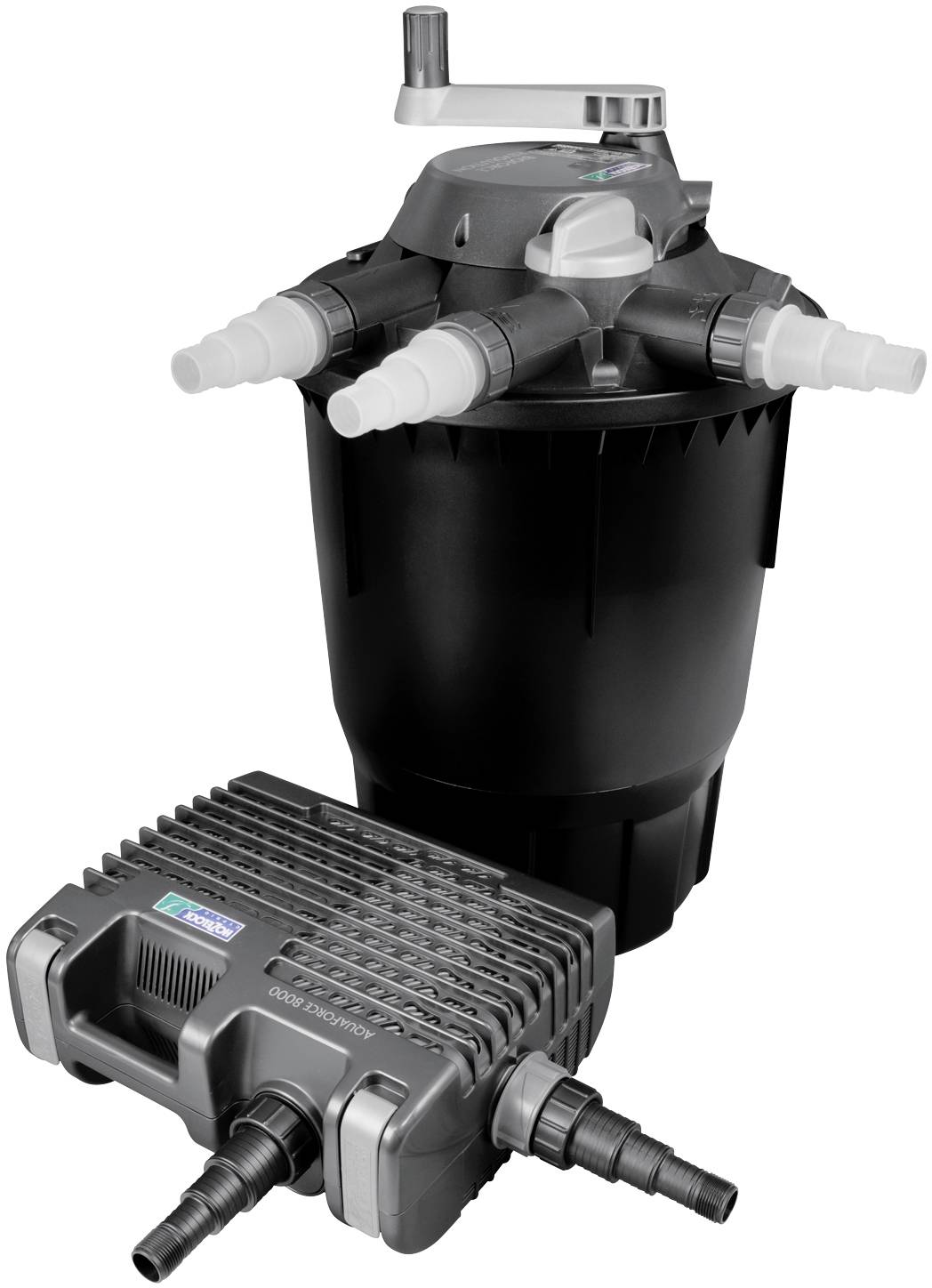 Hozelock 1404A1240 Bioforce Filterset 28.000 Filter-Set Inkl. UVC-filterenhet, med filterfunktion