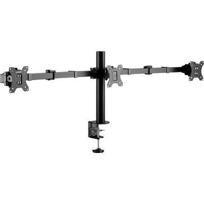 SpeaKa Professional SP-MM-230 3x Monitorfäste 43,2 cm (17") - 68,6 cm (27") Svart Justerbar i höjd, Tilt + Svängbar, Vri
