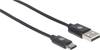 Manhattan USB-kabel USB 2.0 USB-A kontakt, USB-C®-kontakt 3.00 m Svart 354936