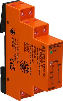 Säkerhetsrelä  RK5942.02  DC24V Dold Driftspänning: 24 V/DC 1 NO (B x H x D) 45 x 74 x 121 mm LED-visning 1 st