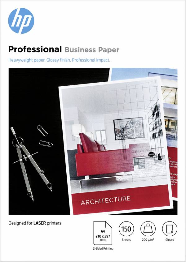 HP Professional Glossy 7MV83A Fotopapper DIN A4 200 G/m² 1 st Glansigt